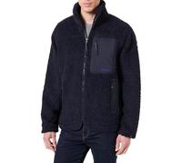 Tommy Hilfiger Men’s Teddy Fleece Zip Through Sweatshirt with Stand Collar, Blue (Desert Sky), L