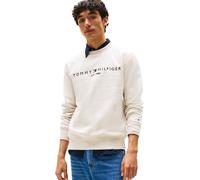 Tommy Hilfiger Men’s Tommy Logo Sweatshirt without Hood, Beige (Heathered Oatmilk), M