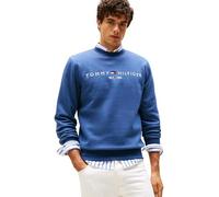 Tommy Hilfiger Men’s Tommy Logo Sweatshirt without Hood, Blue (Aegean Sea Heather), M