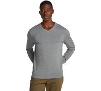 Tommy Hilfiger Men’s V-Neck Essential Cotton Jumper, Grey (Medium Grey Heather), XXL