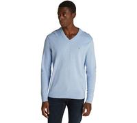 Tommy Hilfiger Men’s V-Neck Regular Fit Jumper, Blue (Vessel Blue Heather), S