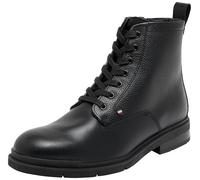 Tommy Hilfiger Men’s Warm Leather Ankle Boots, Black (Black), 11