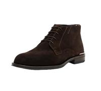 Tommy Hilfiger Men’s Warm Leather Lace-Up Ankle Boots, Brown (Dark Coffee), 6,5