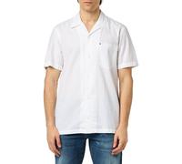 Tommy Hilfiger Men Seersucker Solid Shirt S/S Casual Shirts, White, M