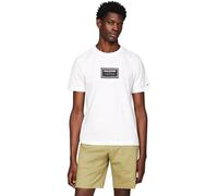 Tommy Hilfiger Men Short-Sleeve T-Shirt Label Print Crew Neck, White (White), S