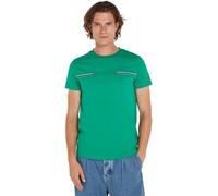 Tommy Hilfiger Men Short-Sleeve T-Shirt Stripe Chest Tee Crew Neck, Green (Olympic Green), L
