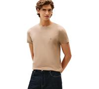 Tommy Hilfiger Men Stretch Slim FIT TEE MW0MW10800 S/S T-Shirt, Beige, XL