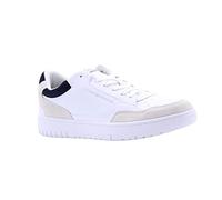 Tommy Hilfiger Men TH Basket Core RWB Cupsole Trainers, White (White), 45 EU