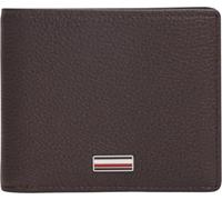 Tommy Hilfiger Men Th Central Mini Cc Wallet AM0AM14495 Bifold Wallet, Brown, One Size