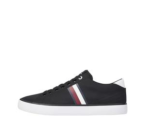 Tommy Hilfiger, Men, Th Hi Vulc Low Stripes Mesh, Vulcanized Sneaker, Black, 10