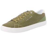 Tommy Hilfiger, Men, Th Hi Vulc Low Summer CVS, Vulcanized Sneaker, Green, 8