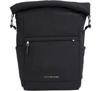 Tommy Hilfiger, Men, TH Signature Rolltop Backpack, Backpacks, Black, One Size
