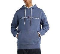 Tommy Hilfiger Men Tommy Logo Hoodie, Blue (Faded Indigo), M