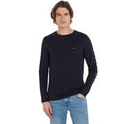 Tommy Hilfiger Men Tommy Logo Long-Sleeve T-Shirt Cotton, Blue (Desert Sky), XS