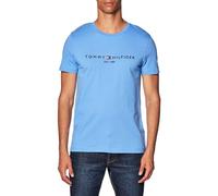 Tommy Hilfiger Men Tommy Logo Tee S/S T-Shirts, Blue, XL