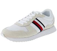 Tommy Hilfiger Men Trainers Runner Evo Mix, White (White), 6.5 UK