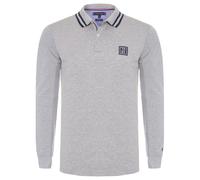 Tommy Hilfiger Men WCC BADGE TIPPED Long Sleeve Polo Shirt Gray