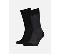 Tommy Hilfiger Men's 2-Pack Birdeye Pattern Socks, Black - Black/Black - Size: 9/9.5/10/10.5/11/11.5/12