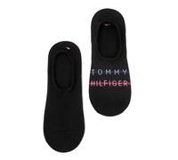 TOMMY HILFIGER | Mens 2 PACK Black No Show Trainer Socks | Size UK 6-8 EU 39-42