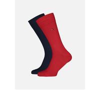 Tommy Hilfiger Men's 2-Pack Classic Embroidered Logo Socks, Red/Navy - Size: 9/9.5/10/10.5/11/11.5/12