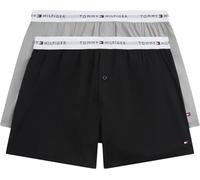 Tommy Hilfiger Men's 2P Woven Boxer UM0UM03871 Boxer, MULTI (Blk/Antique Silver), M