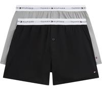 Tommy Hilfiger Men's 2P Woven Boxer UM0UM03871 Boxer, MULTI (Blk/Antique Silver), S