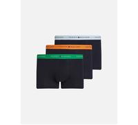 Tommy Hilfiger Men's 3-Pack Signature Cotton Boxer Trunks, Black/Blue/Green/Orange