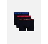 Tommy Hilfiger Men's 3-Pack Signature Cotton Boxer Trunks, Black/Blue/Pink/Red
