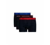 Tommy Hilfiger Men's 3-Pack Signature Cotton Boxer Trunks, Navy - Black - Size: 32/33/32