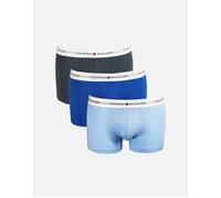Tommy Hilfiger Men's 3-Pack Signature Cotton Boxer Trunks, Blue