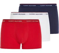 Tommy Hilfiger Men's 3p Trunk 1u87903842 Trunks, Multicolour (White/Tango Red/Peacoat), XXL