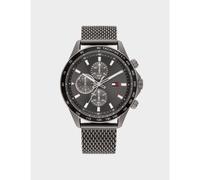 Tommy Hilfiger Mens Accessories Miles Chronograph Mesh Bracelet Watch in Black 1792019 Stainless Steel - One Size