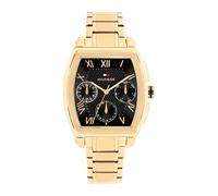Tommy Hilfiger Men's Black Dial & Gold IP Stainless Steel Bracelet Watch