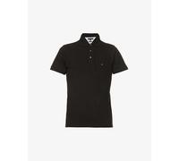 Tommy Hilfiger Mens Black Slim-fit Cotton-pique Polo Shirt Xl