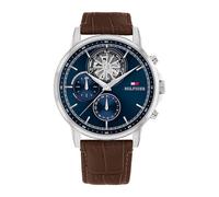 Tommy Hilfiger Men's Blue Dial & Brown Leather Strap Watch