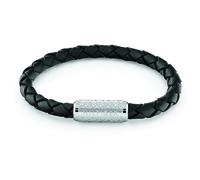 TOMMY HILFIGER Mens Bracelet EXPLODED BRAID 2790479 Leather Black