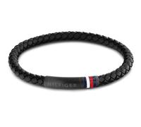 TOMMY HILFIGER Mens Bracelet INTERWOVEN BRAIDED 2790403 Leather Black