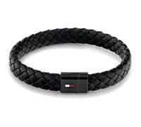 TOMMY HILFIGER Mens Bracelet ROUND BRAIDED 2790331 Leather Black