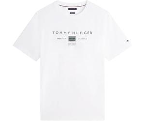 Tommy Hilfiger Men's Brand Love Mono Stack Tee MW0MW42365 S/S T-Shirt, White, M