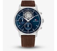 Tommy Hilfiger Mens Brown Leather Strap Watch 1710629