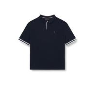 Tommy Hilfiger Men's Bt - Monotype Cuff Slim Fit Polo Mw0mw36073 S/S Polos, Blue (Desert Sky), XXL