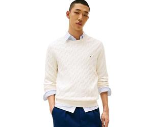 Tommy Hilfiger Men's Cable Knit Crewneck Sweater Lightweight Pullover Sweater