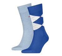 Tommy Hilfiger Men's Check Classic Sock, Blue, 39-42
