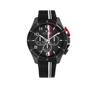 Tommy Hilfiger Men's Chronograph Watch - Racing-Inspired, Sporty Design - Silicone Strap - 5 ATM Water Resistance - Bold and Stylish Timepiece - Gift