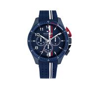 Tommy Hilfiger Men's Chronograph Watch - Racing-Inspired, Sporty Design - Silicone Strap - 5 ATM Water Resistance - Bold and Stylish Timepiece - Gift