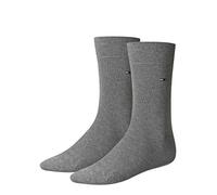 Tommy Hilfiger Men's Classic 2P Calf Socks, Middle Grey Melange, Size 43