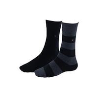 Tommy Hilfiger 2-Pair Socks Stripe Uni Dark Grey Black Grey size 43-46