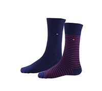 Tommy Hilfiger Mens Classic CLSSC SOCK, Navy / Red, 6-8 UK