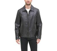 Tommy Hilfiger Men's Classic Faux Leather Jacket, Dark Brown, L
