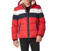 Tommy Hilfiger Men's Classic Hooded Puffer Jacket Red/Ice/Navy Poly Tech XX-Large